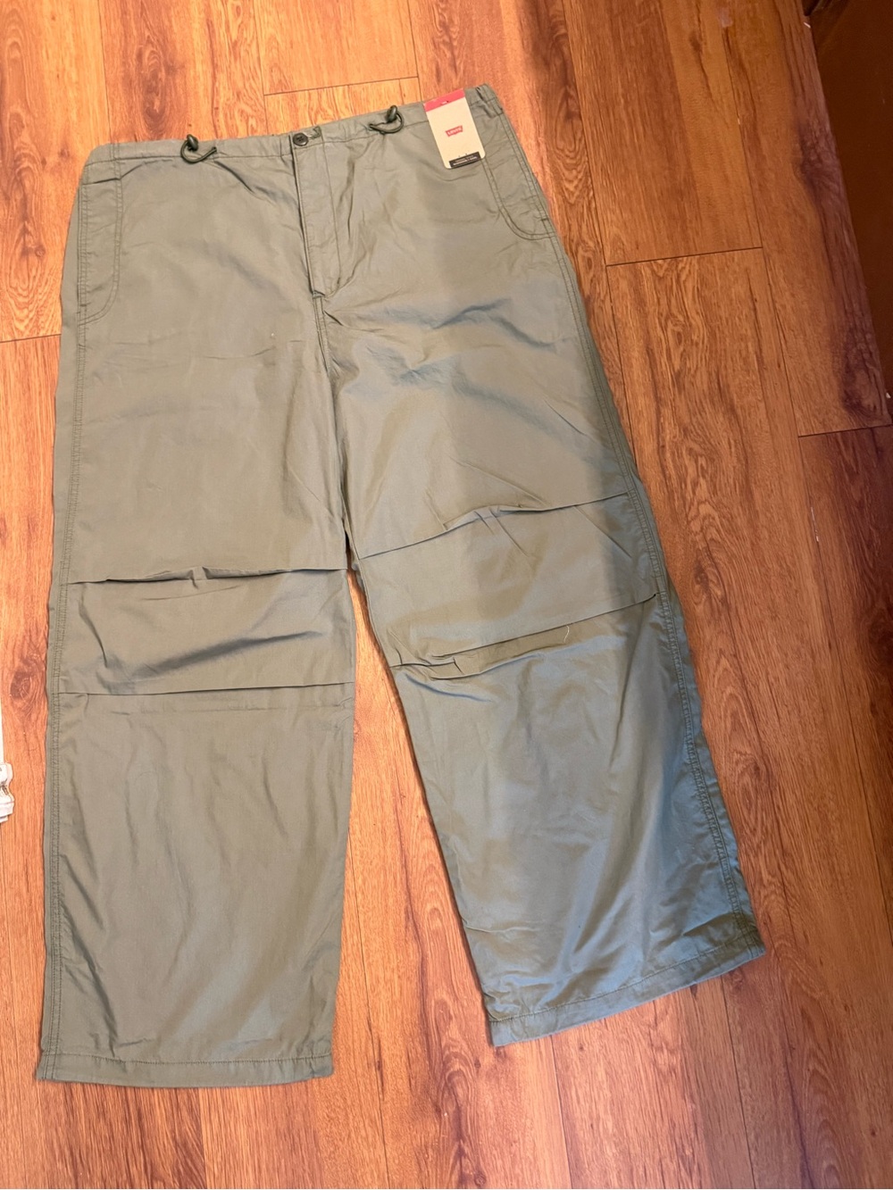 Levi's Olive Utility Wide-Leg Pants